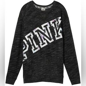 EUC Victoria’s Secret Pink Floral Logo Campus Crewneck Pullover